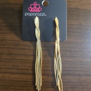 Paparazzi Twisted Gold Earrings